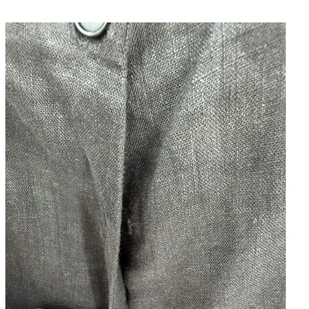 Reformation Blanca Linen Romper Black Button‎ Front Sleeveless Size 00